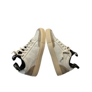 P448 John White Suede Perforated Leather Sneakers Men